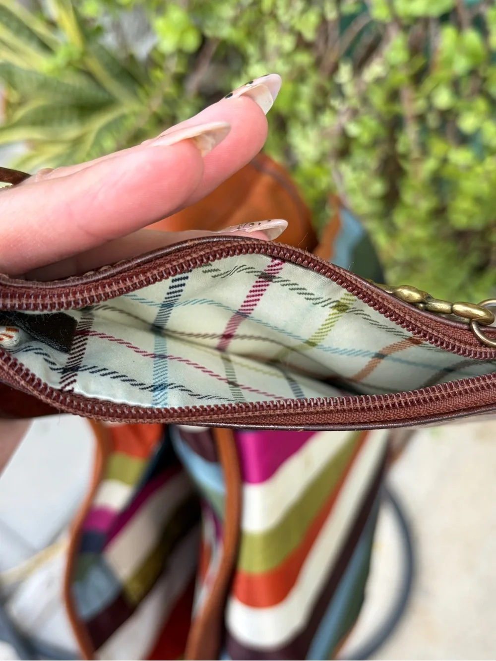 Coach Leather Shoulder Bag in Chestnut Tan